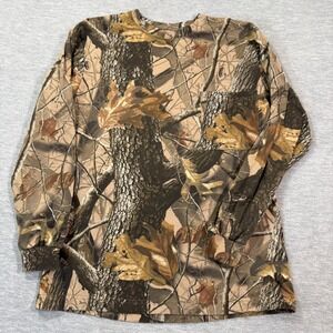 Outfitters Ridge T-Shirt Men‎ M Brown Camo Long Sleeve Hunting Cotton Outdoor